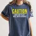 Caution Does Not Play Well With Others Introvert Women's Comfort Colors T-Shirt Moss Caution Does Not Play Well With Others Introvert Women's Comfort Colors T-Shirt Moss