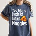 Chicken Nugget Saying Introvert Nuggie Foodie Food Women's Comfort Colors T-Shirt Moss Chicken Nugget Saying Introvert Nuggie Foodie Food Women's Comfort Colors T-Shirt Moss