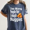 Chicken Nugget Saying Introvert Nuggie Foodie Food Women's Comfort Colors T-Shirt Moss Chicken Nugget Saying Introvert Nuggie Foodie Food Women's Comfort Colors T-Shirt Moss