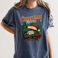 Christmas Movies Chill Retro VHS Holiday Nostalgia Women's Comfort Colors T-Shirt Moss