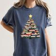 Christmas Tree Books Book Reading Bookworm Women's Comfort Colors T-Shirt Moss Christmas Tree Books Book Reading Bookworm Women's Comfort Colors T-Shirt Moss