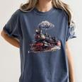 Classic Steam Train Enthusiasts Nostalgia For Train Lovers Women's Comfort Colors T-Shirt Moss Classic Steam Train Enthusiasts Nostalgia For Train Lovers Women's Comfort Colors T-Shirt Moss