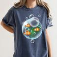Clownfish Anemonefish Bubbles Water Frutiger Aero Y2K Style Women's Comfort Colors T-Shirt Moss Clownfish Anemonefish Bubbles Water Frutiger Aero Y2K Style Women's Comfort Colors T-Shirt Moss