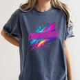 Cowabunga Retro 80s 90s Nostalgia Slang Neon Grunge Art Women's Comfort Colors T-Shirt Moss