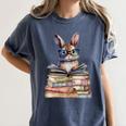 Cute Reading Bunny With Glasses Books Bookworm Reader Book Premium Tri-Blend Women's Comfort Colors T-Shirt Moss