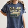 Dial Up Survivor Retro 90s Internet Nostalgia Women's Comfort Colors T-Shirt Moss