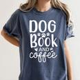 Dog Book And Coffee Fun Typographic Premium Tri-Blend Women's Comfort Colors T-Shirt Moss Dog Book And Coffee Fun Typographic Premium Tri-Blend Women's Comfort Colors T-Shirt Moss