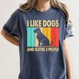 I Like Dogs And Maybe 3 People Introvert Women's Comfort Colors T-Shirt Moss I Like Dogs And Maybe 3 People Introvert Women's Comfort Colors T-Shirt Moss