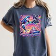 EAT THE RICH 90S NOSTALGIA WHALE ORCA YAHCT RETRO Women's Comfort Colors T-Shirt Moss