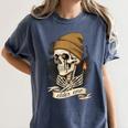 Elder Emo Skeleton Beanie Nostalgia Scene Aesthetic Women's Comfort Colors T-Shirt Moss Elder Emo Skeleton Beanie Nostalgia Scene Aesthetic Women's Comfort Colors T-Shirt Moss