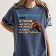 Equinetrovert Definition Equine Horse Riding Introvert Women's Comfort Colors T-Shirt Moss