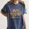 Everyone Is Welcome Here Floral Book LGBT Pride Equality Women's Comfort Colors T-Shirt Moss