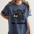 Ew People Introvert Cat Lover Crazy Cats Lady Women's Comfort Colors T-Shirt Moss