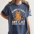 Excuse For Introverts My Cat Doesnt Like You Cat Women's Comfort Colors T-Shirt Moss