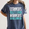 Extroverts Sparkle Introverts Glow Introvert Women's Comfort Colors T-Shirt Moss Extroverts Sparkle Introverts Glow Introvert Women's Comfort Colors T-Shirt Moss