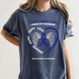 Faith Hope Love In Memory Of Husband Colon Cancer Awareness Women's Comfort Colors T-Shirt Moss