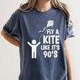 Fly a Kite Like It's 90's Throwback Hobby Memory Kite Women's Comfort Colors T-Shirt Moss