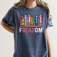 Freadom Anti Ban Books Freedom To Read Book Lover Reading Women's Comfort Colors T-Shirt Moss
