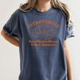 French Patisserie Lover Introvert Croissant Conversation Women's Comfort Colors T-Shirt Moss