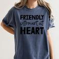Friendly Introvert At Heart Raglan Baseball Tee Women's Comfort Colors T-Shirt Moss