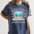 Frutiger Aero Aesthetic Tech The Future That Was Promised Women's Comfort Colors T-Shirt Moss Frutiger Aero Aesthetic Tech The Future That Was Promised Women's Comfort Colors T-Shirt Moss
