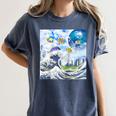 Frutiger Aero Aesthetic Tech Great Wave Of Kanagawa Fishes Raglan Baseball Tee Women's Comfort Colors T-Shirt Moss Frutiger Aero Aesthetic Tech Great Wave Of Kanagawa Fishes Raglan Baseball Tee Women's Comfort Colors T-Shirt Moss