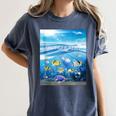 Frutiger Aero Aesthetic Tech Ocean Underwater Fishes Women's Comfort Colors T-Shirt Moss Frutiger Aero Aesthetic Tech Ocean Underwater Fishes Women's Comfort Colors T-Shirt Moss