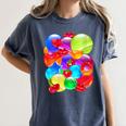 Frutiger Aero Aesthetic Tech Orb Pattern Heart Cherry Lips Women's Comfort Colors T-Shirt Moss