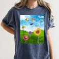 Frutiger Aero Aesthetic Tech Scenery Fishes Sunflower Women's Comfort Colors T-Shirt Moss Frutiger Aero Aesthetic Tech Scenery Fishes Sunflower Women's Comfort Colors T-Shirt Moss
