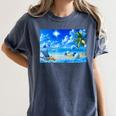 Frutiger Aero Beach Y2k Aesthetic Palm Tree Sand Ocean Men Women Girls Kids Women's Comfort Colors T-Shirt Moss Frutiger Aero Beach Y2k Aesthetic Palm Tree Sand Ocean Men Women Girls Kids Women's Comfort Colors T-Shirt Moss