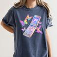 Frutiger Aero Y2K Chrome Phone Butterfly Women's Comfort Colors T-Shirt Moss