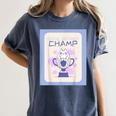 Fun Cute Introvert Cat Character Trophy For Men Women Women's Comfort Colors T-Shirt Moss