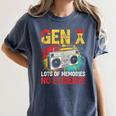 Gen X Lots Of Memories No Evidence Retro Nostalgia Humor Women's Comfort Colors T-Shirt Moss