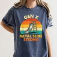 Gen X Slide Strong Generation X Gen Xer Nostalgia Women's Comfort Colors T-Shirt Moss Gen X Slide Strong Generation X Gen Xer Nostalgia Women's Comfort Colors T-Shirt Moss