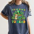 Goods Luck Read Librarian Book Patrick Days Shamrock Clover Women's Comfort Colors T-Shirt Moss Goods Luck Read Librarian Book Patrick Days Shamrock Clover Women's Comfort Colors T-Shirt Moss