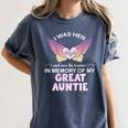 Great Auntie Angel In My Memory Cute Family Remembrance Women's Comfort Colors T-Shirt Moss Great Auntie Angel In My Memory Cute Family Remembrance Women's Comfort Colors T-Shirt Moss