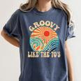 Groovy Like The 70s Aesthetic Nostalgia 1970's Retro Women's Comfort Colors T-Shirt Moss