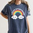 I Hate Everybody Rainbow Sarcastic Grumpy Introvert Women's Comfort Colors T-Shirt Moss I Hate Everybody Rainbow Sarcastic Grumpy Introvert Women's Comfort Colors T-Shirt Moss