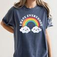 I Hate Everybody Rainbow Sarcastic Grumpy Introvert Women's Comfort Colors T-Shirt Moss I Hate Everybody Rainbow Sarcastic Grumpy Introvert Women's Comfort Colors T-Shirt Moss