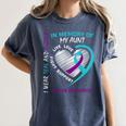 Heart Graphic In Memory Of Aunt Suicide Awareness Prevention Women's Comfort Colors T-Shirt Moss