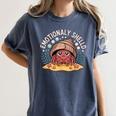 Hermit Crab Saying Emotionally Shelled Introvert Humor Women's Comfort Colors T-Shirt Moss