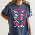 My Hero Is Now My Angel In Memory Of My Niece Breast Cancer Women's Comfort Colors T-Shirt Moss My Hero Is Now My Angel In Memory Of My Niece Breast Cancer Women's Comfort Colors T-Shirt Moss