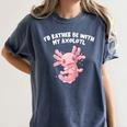 Id Rather Be With My Axolotl Salamander Introvert Raglan Baseball Tee Women's Comfort Colors T-Shirt Moss Id Rather Be With My Axolotl Salamander Introvert Raglan Baseball Tee Women's Comfort Colors T-Shirt Moss