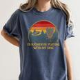 Id Rather Be Playing With My Disc Introvert Disc Golf Women's Comfort Colors T-Shirt Moss