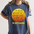 I'm Outstanding Retro Introvert Mountain Trip Lover Women's Comfort Colors T-Shirt Moss I'm Outstanding Retro Introvert Mountain Trip Lover Women's Comfort Colors T-Shirt Moss