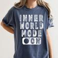 Inner World Mode On Introvert Saying Women's Comfort Colors T-Shirt Moss