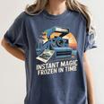 Instant Magic Frozen In Time Retro Camera Nostalgia Women's Comfort Colors T-Shirt Moss