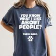 Introvert Animal Dog Owner Women's Comfort Colors T-Shirt Moss Introvert Animal Dog Owner Women's Comfort Colors T-Shirt Moss