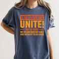 Introvert Antisocial Sarcasm Introverts Unite Anti Social Women's Comfort Colors T-Shirt Moss
