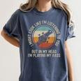Introvert Bass Guitarist Musician Playing Bass Guitar Women's Comfort Colors T-Shirt Moss